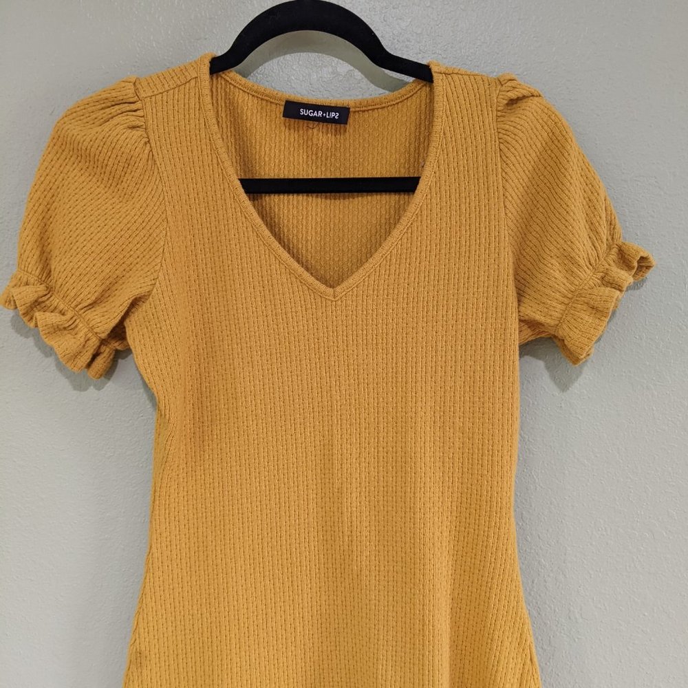 Sugar + Lips Yellow Short Sleeve (M)